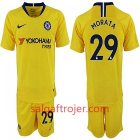 Chelsea Fodboldtrøjer Alvaro Morata 29 Børn Udebanesæt 2018/19 Kort ærmer